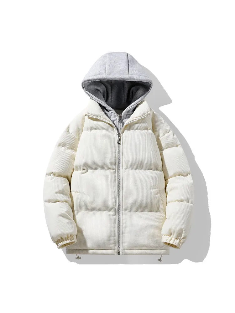 

Fake Two-piece Hood Thick Warm Fluff Parka for Women, Female Winter Jacket, Stylish Coat, Waterproof Outerware, New, Hot, 2023