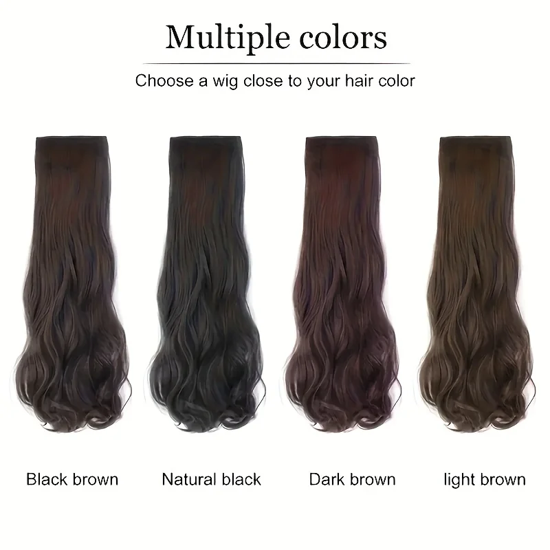 مجموعة قص الشعر النسائية الاصطناعية 3 قطع - وصلة شعر مموجة طبيعية غير مرئية بمشبك BB ثابت على شعر مستعار نسائي مقاوم للحرارة