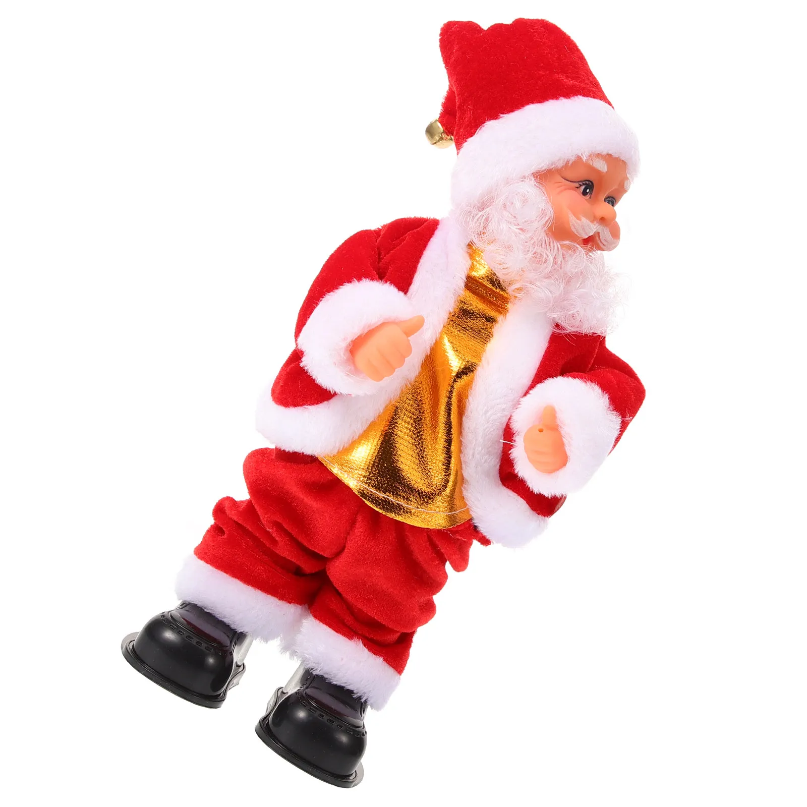 1Pcs Joyful Santa Claus Electric Music Figure Walking Dancing Hip Wiggling Christmas Decor Exquisite Outfit Hand Held Ornament