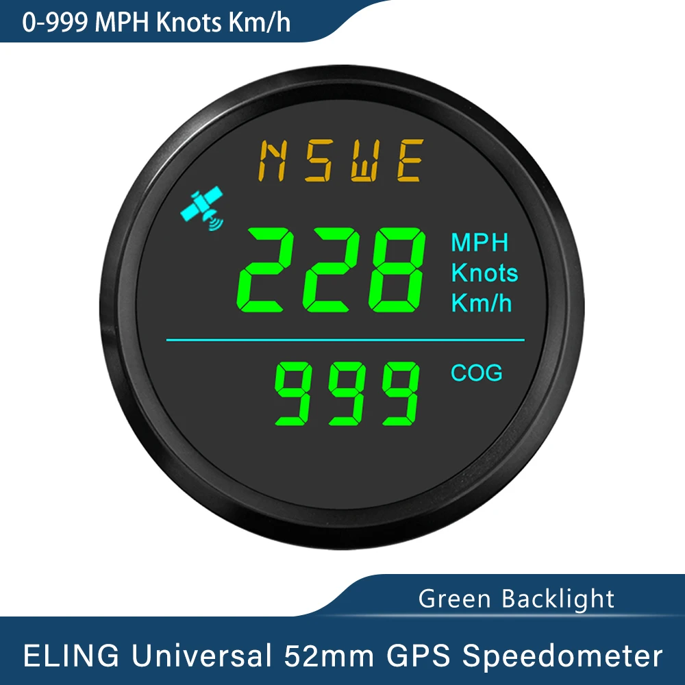 

52mm Universal GPS Speedometer with Compass for Marine Boats Yacht 12V 24V without Odometer