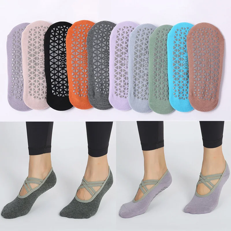 

Yoga Socks Women Pilates Sports Socks Pure Cotton Silicone Non-slip Grip Ballet Dance Dance Socks Indoor Fitness Sock Floor Sock