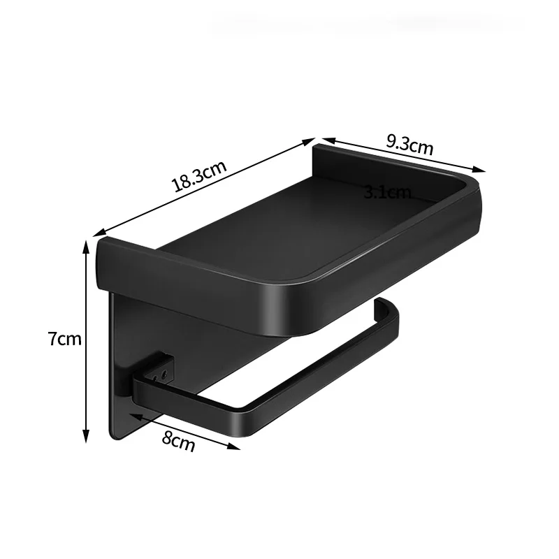 Aluminum Alloy Toilet Paper Holder Tissue Rack Bathroom Tissue Holder for Bathroom Storage Shelf Bathroom Accessories image 4