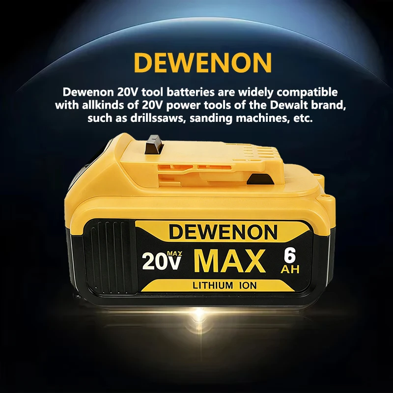 For original DeWalt 6Ah/5Ah/2Ah 20V battery replaceable DCB184 DCB200 DCF892 DCF845 DCF850 DCF911 DCD800 DCD805 Tools Battery