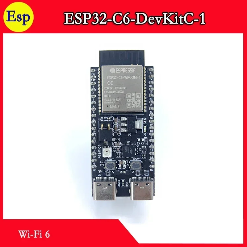 ESP32-C6-DevKitC-1 ESP32 C6 DevKitC 1 Development Board ESP32-C6 series  Espressif Technology Multimedia Solution Wi-Fi 6