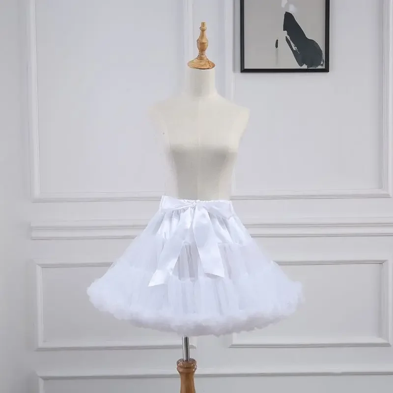 Roze Witte Zwarte Lolita Rok Ondersteuning Tule Super Pluizige Gewelddadige Zachte Garen Zonder Been Petticoat Tuu Rok Cosplay