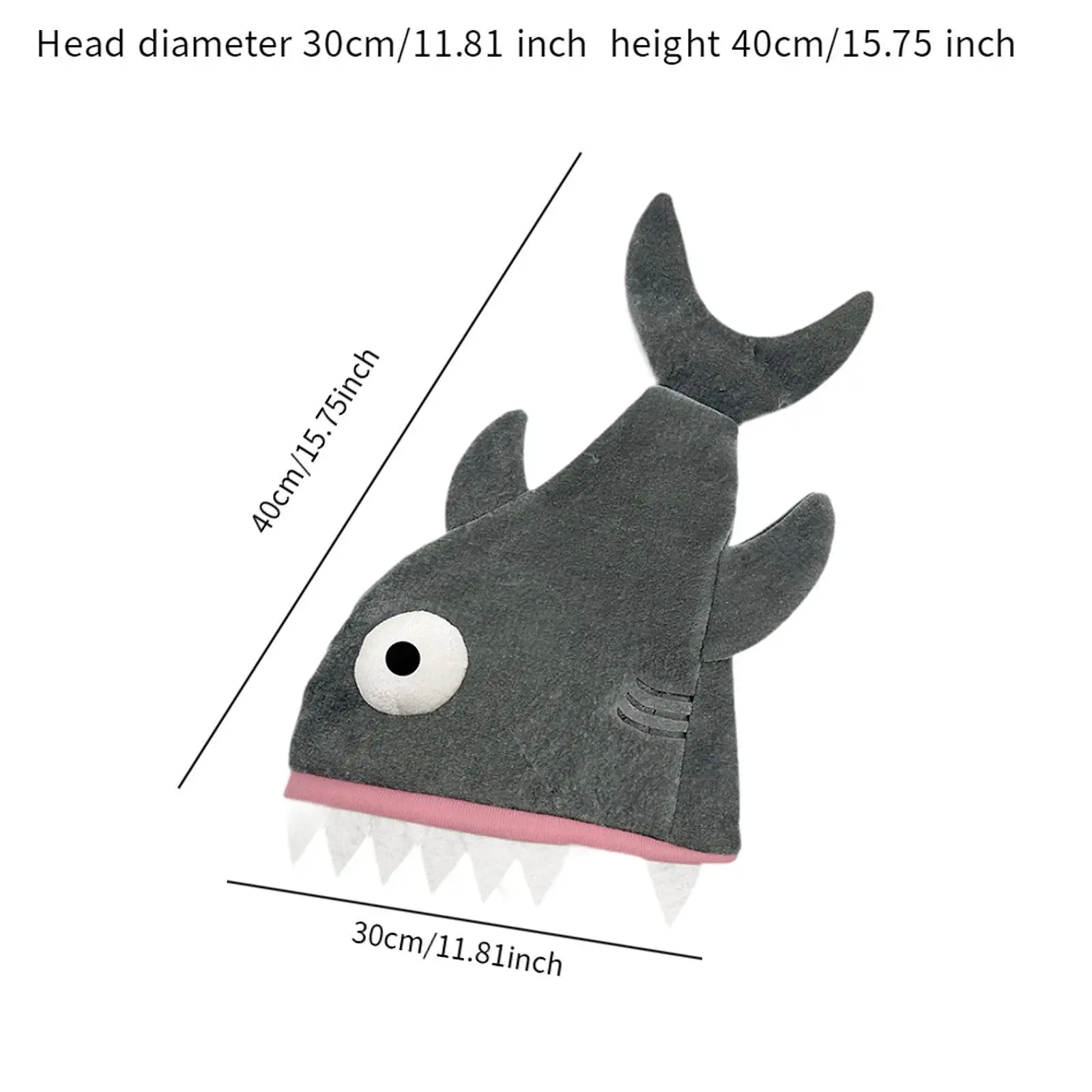 Funny Shark Hat Fancy Dress Party Supplies for Photo Props Birthday Adults