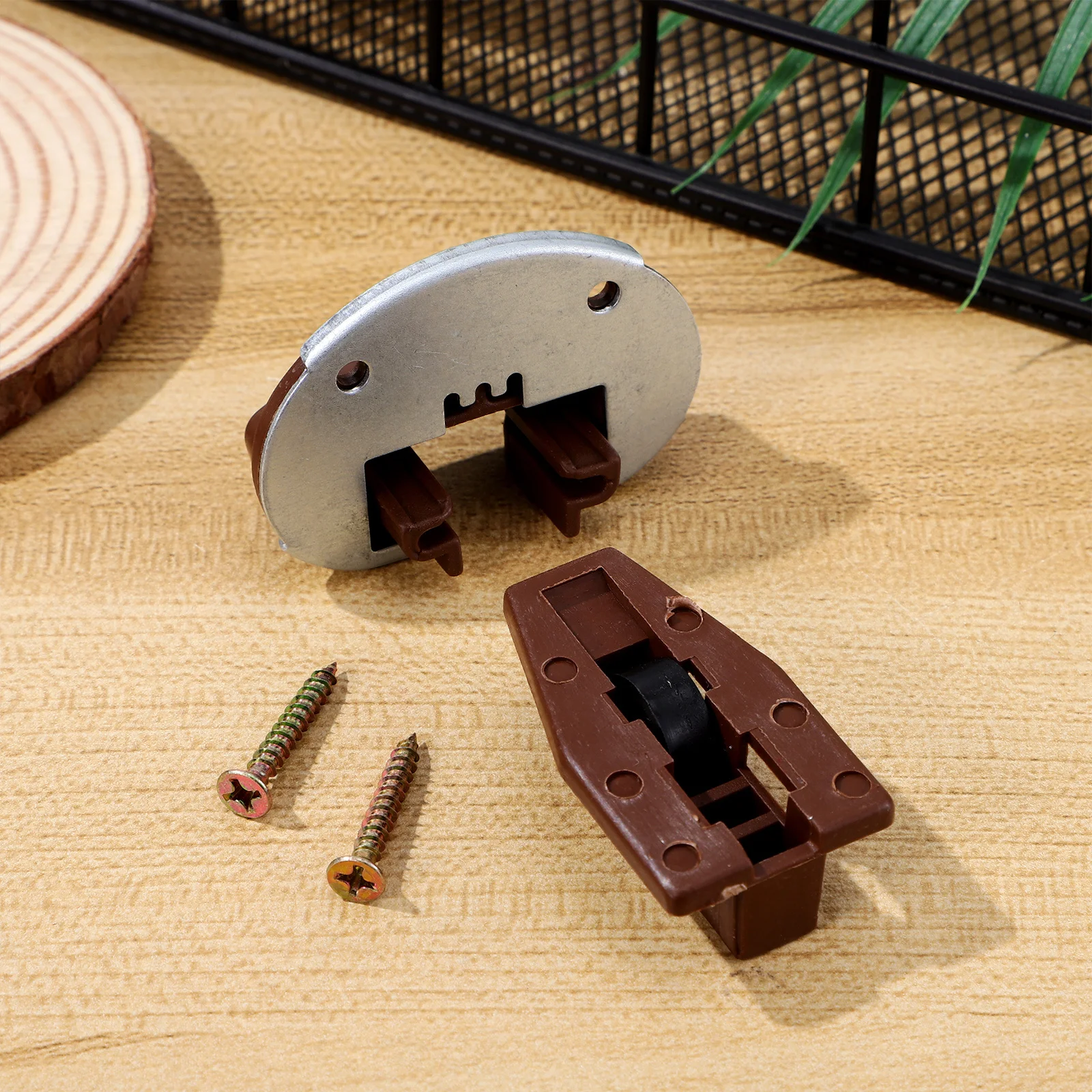 

10Sets Drawer Slide Track Guide Kit Strong Load Bearing Roller Slides for Kitchen Cabinet Furniture Replacement Hardware