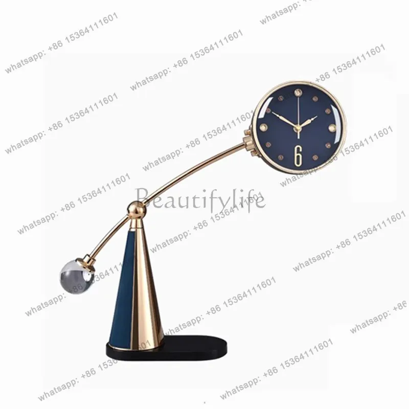 Ornament light luxury European clock creative art living room desk bedroom decorative table clock