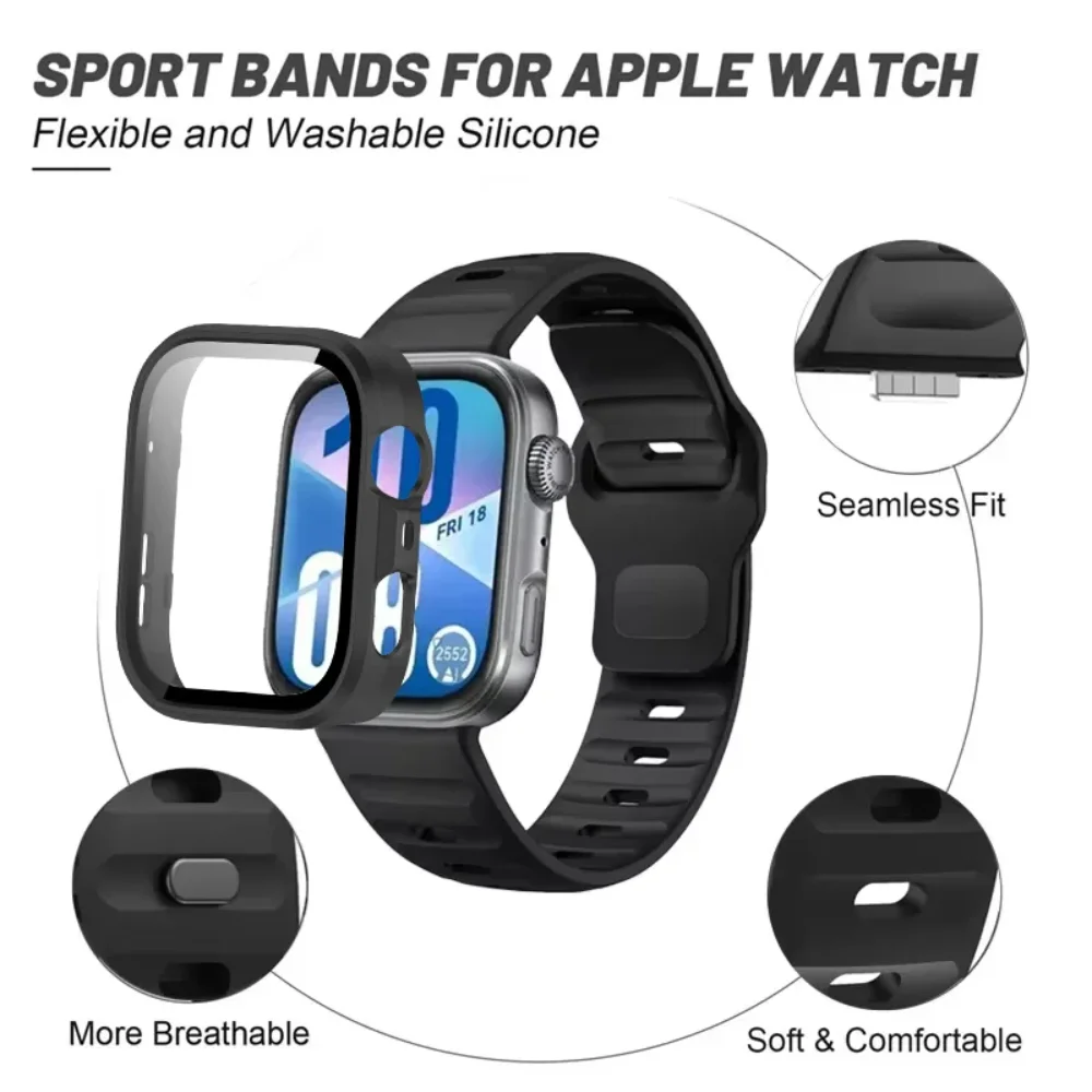 Huawei Watch Fit 4/3/4 Pro用シリコンストラップ+PCケース、ブレスレット、リストバンド、落下防止保護シェル、カバー