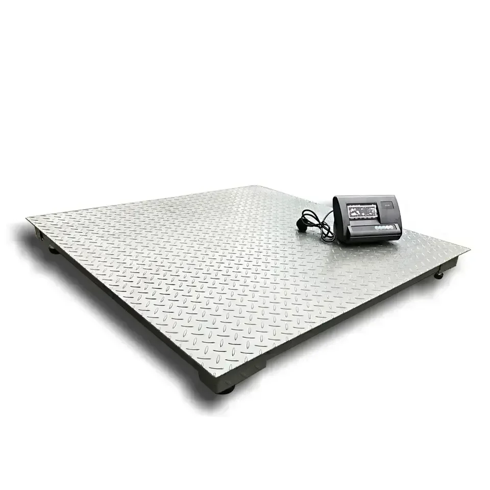 Veidt Weighing 1.2*1.2m 1t Plate 3mm Electronic Yaohua A12E Indicator Floor Scale 1Ton Floor Scale Digital Platform Scale