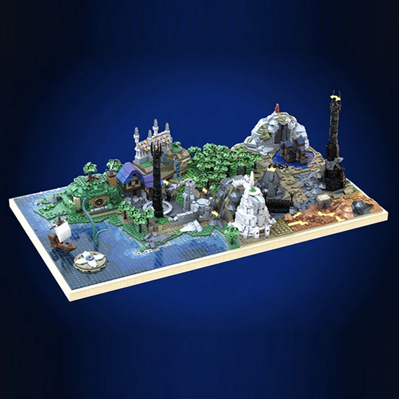 Ring Movie Model MOC Building Bricks Miniaturized Movie Map Modular Technology Children Holiday Gifts Assemble Toys Suit
