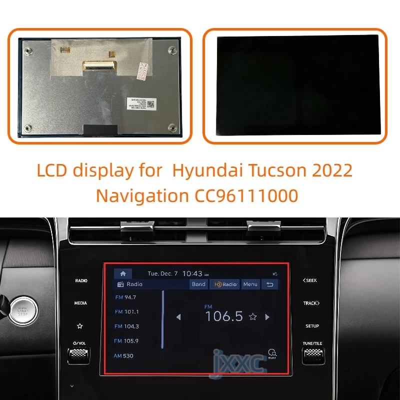 

Touch screen for Hyundai Tucson 2022 Navigation CC96111000 LCD display screen