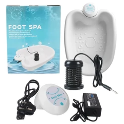 Detox Ion Electric Foot Spa Bath Massager Machine Mini FootBath Cleanse Footspa Vibration Best Care Arrays Aqua Health Therapy