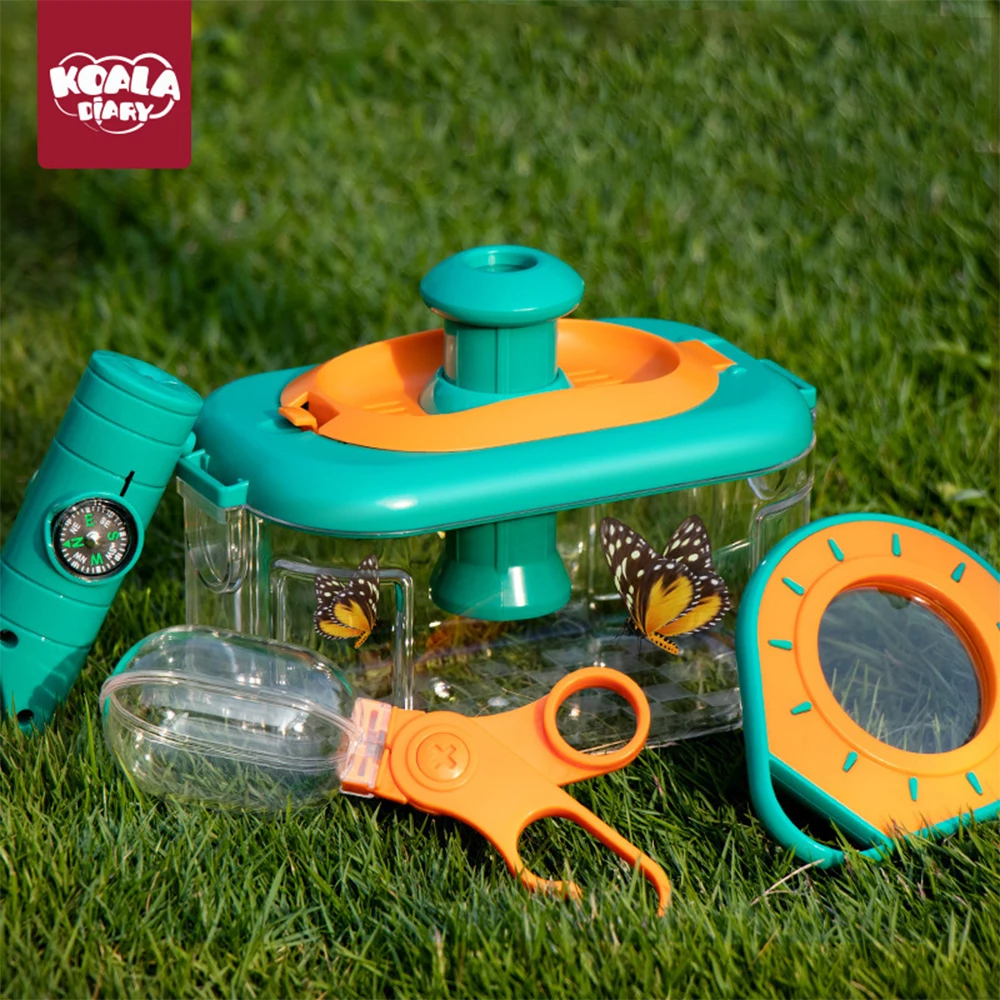 Bug Catcher Kit met Insect Clip Vergrootglas Critter Case Camping Wandelen Outdoor Explorer Set Vlinder Netto Speelgoed voor Kid Gif