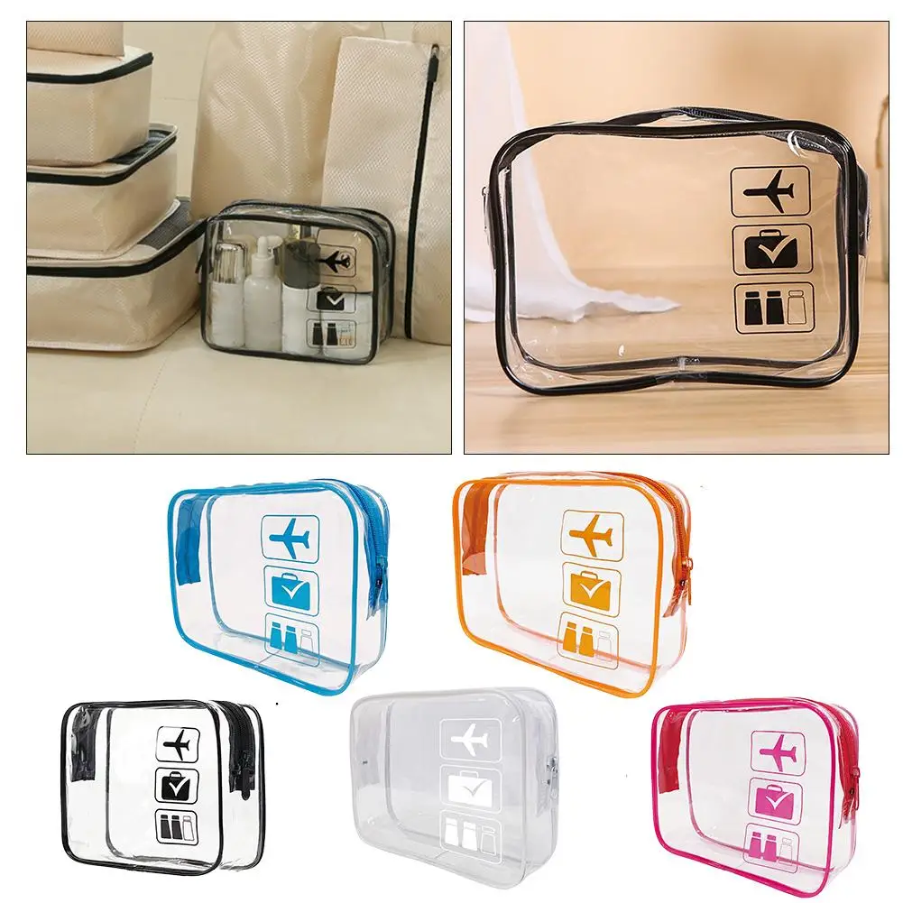 Transparent Cosmetic Bag PVC Waterproof Cosmetic Bag Box Multi-function Bag Cosmetic Pouch Travel Toiletry Handbag Tool Sto C8T5