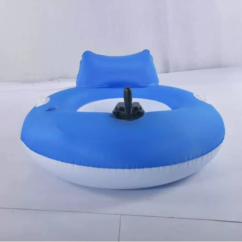 Electric Inflatable Water Floating Chair Ring with Row Thruster Outdoor Entertainment Pool Floatation Device