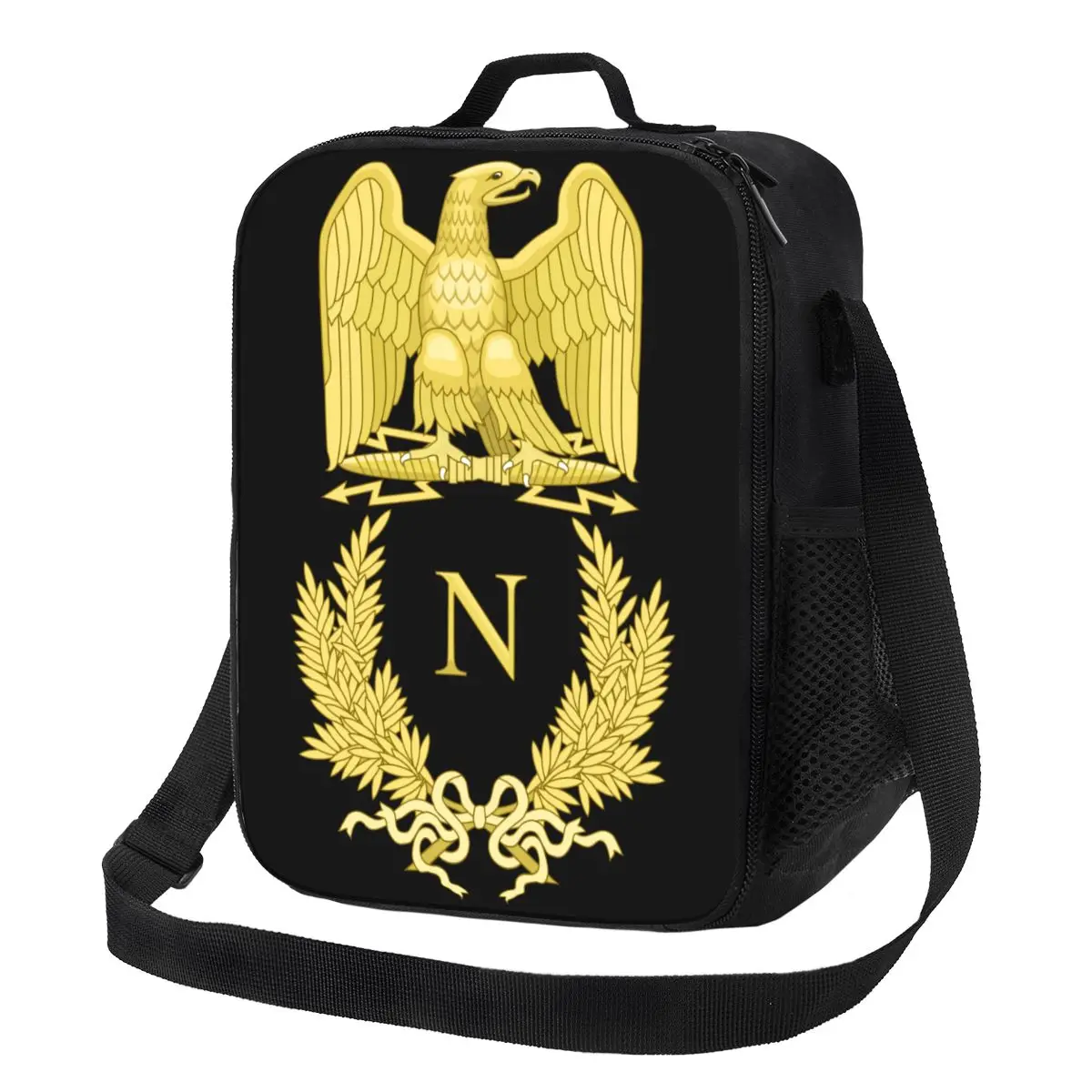 

Emblem Of Napoleon Bonaparte Thermal Lunch Bag France French Empire Eagle Portable Lunch Tote for Kids Storage Bento Food Box