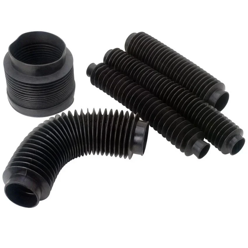 1PC New Black Rubber Corrugated Sleeve Flexible Moulded Bellows Rubber Nitrile Oil Resistant Dust Cover Tube Bellow Boot Covers