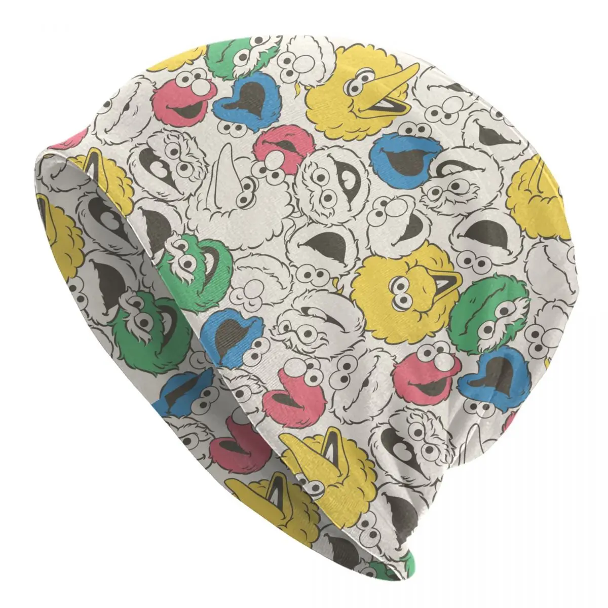 

Sesame Street Pals Big Head Vintage Pattern Bonnet Hat Fashion Outdoor Skullies Beanies Hat for Men Women Spring Dual-use Cap