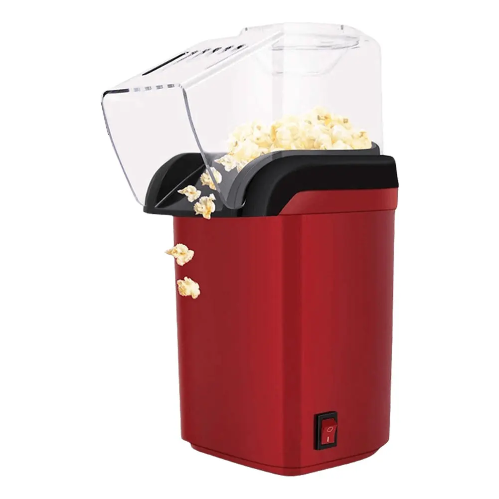 Popcorn Machine No Oil Hot Air Popcorn Maker High Popping Rate Fully Automatic Popcorn Machine Electric Air Popper for Home