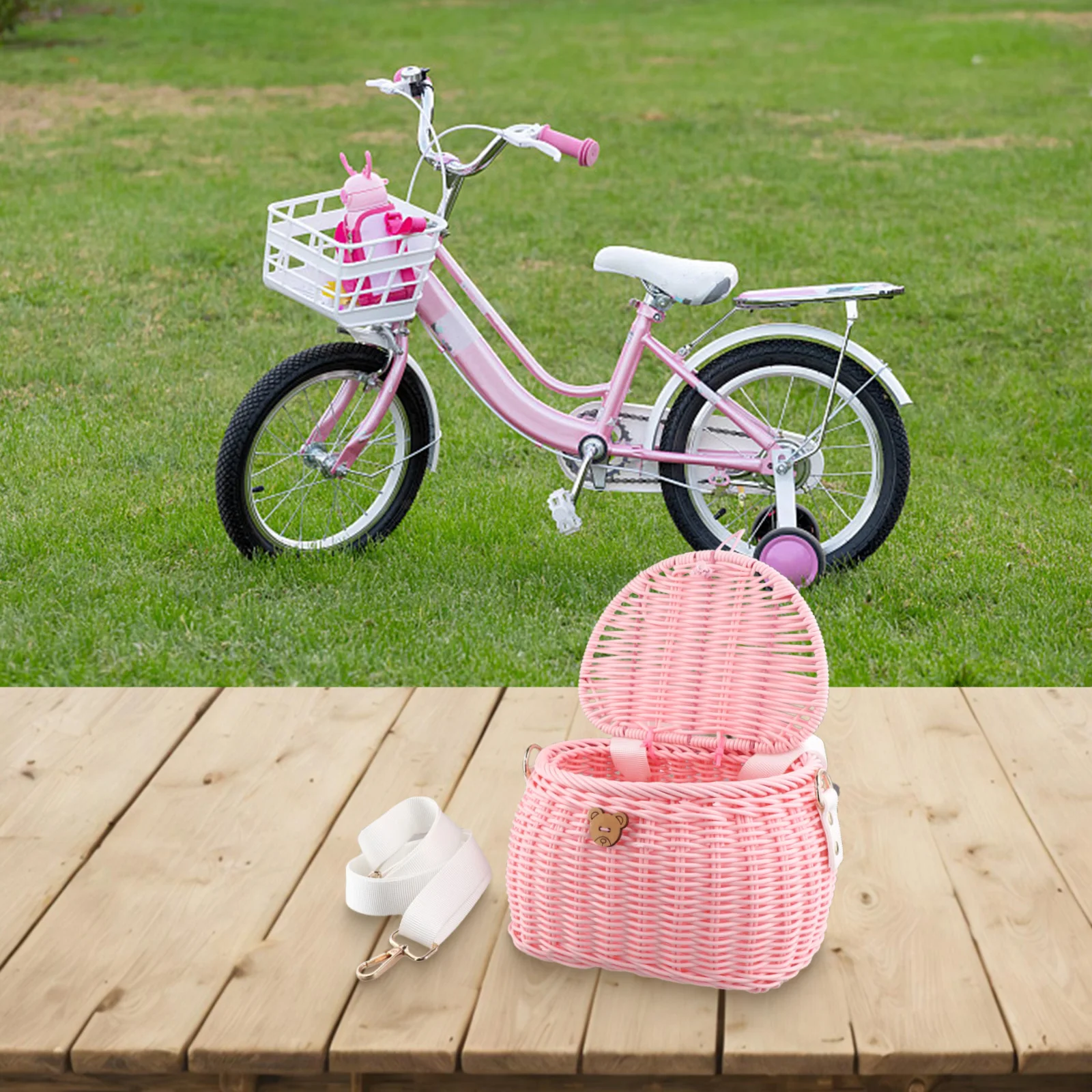 

Crossbody Backpack Basket Children's Bike Basket Necessary Installation Accessories For Hiking For Balance Bikes