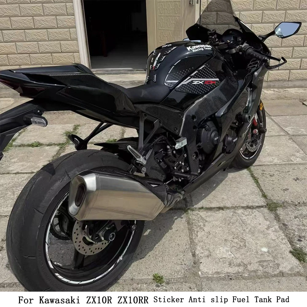 

Motorcycle Side Fuel Tank Pad Sticker Anti Slip Grip Protector Decal For KAWASAKI ZX10R ZX10RR
