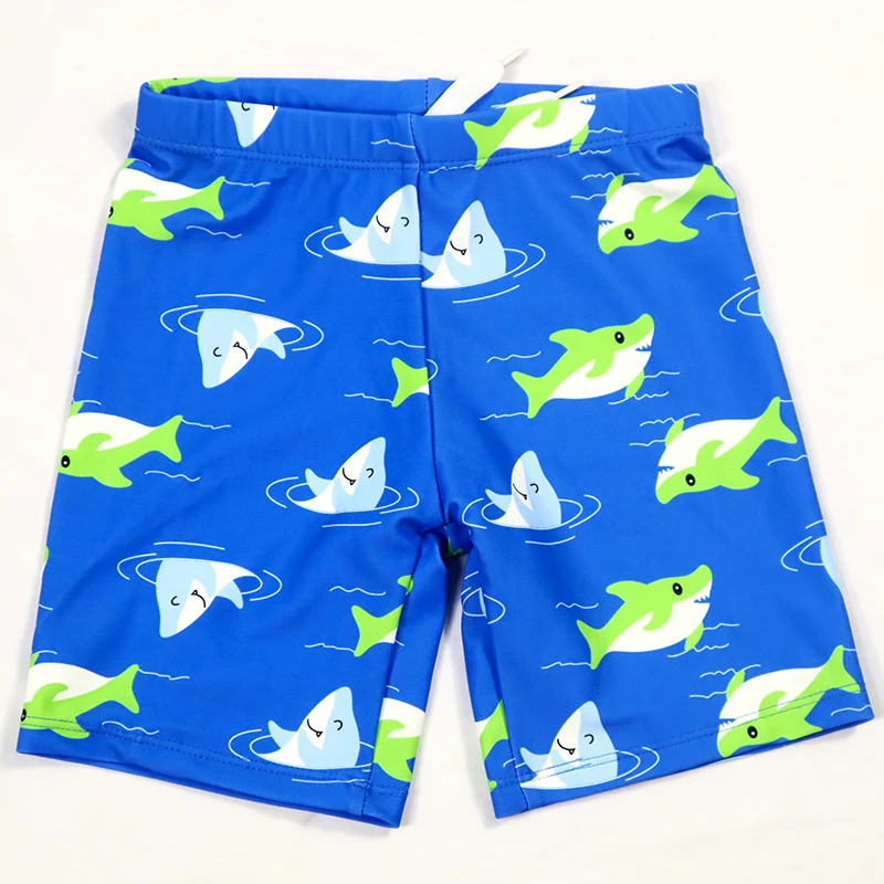 3 PCS Children Swimming Costume Boy Swimwear Cute Shark  Swim Suits Sunblock Beach Clothing With Cap Kids Boys Swimsuits 2-15Y