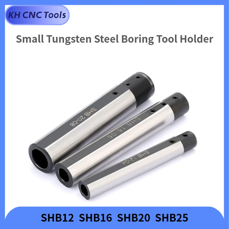 

Small Tungsten Steel Boring Tool Holder SHB12 SHB16 SHB20-2 3 4 5 6 7 Lathe Cutter Sleeve Cutting Small Diameter Holder