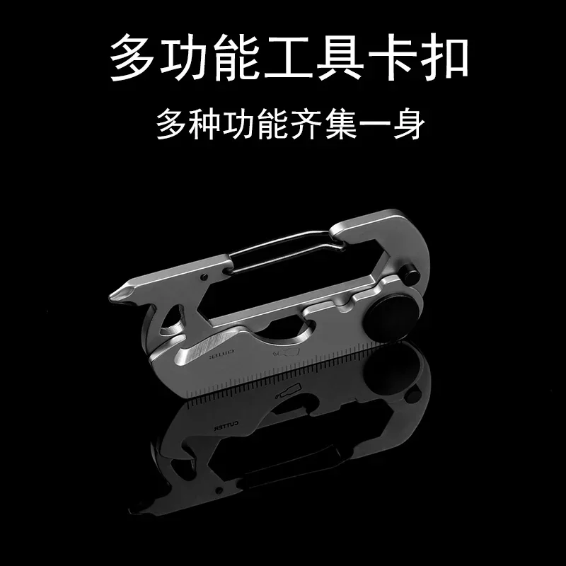 EDC Stainless Steel 420 Climbing Mountaineering Carabiner Keychain Camping Hiking Snap Gear Clip Backpack Bag Outdoor Tools