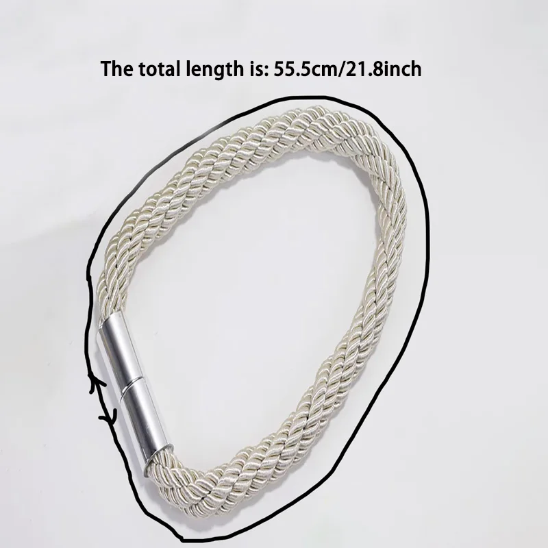 2pcs Curtain Strap Thick Rope Magnetic Buckle Rope Accessories Decorative Magnet Curtain Buckle Rope Multi-Color Optional image 3