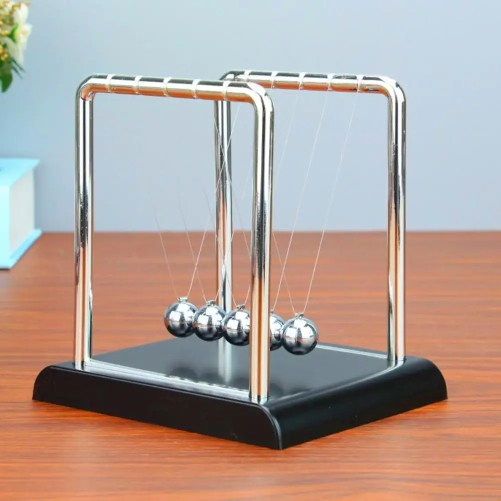 Newtons Cradle Steel Balance Ball School Teaching Supplies Physics Science Pendulum Desk Toy Kinetic Motion Toy Home Decoration