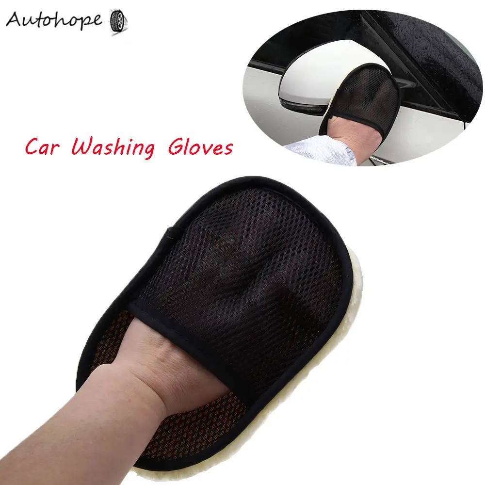 

Car Artificial Wool Polishing Car gloves Wash Tool Car Wash Gloves Household Cleaning Gloves Single Transparent Bag Packaging