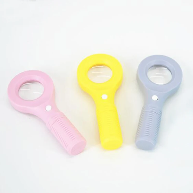 Luz LED de aumento de mano de 3X con luz UV para lectura, lupa de bolsillo para pasatiempo, lupa para niños