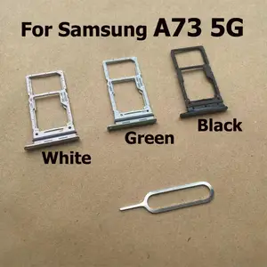 Bilashmart Samsung Galaxy A73 5G Sim Card Tray Slot Holder Socket Adapter Connector Repair Parts Replacement