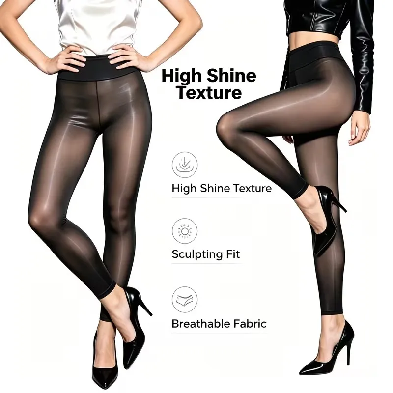 5Color Choose Women Cropped Pants Reveal Feet High Content Glossy Horse Oil Stockings Pantyhose Female Tights Sock