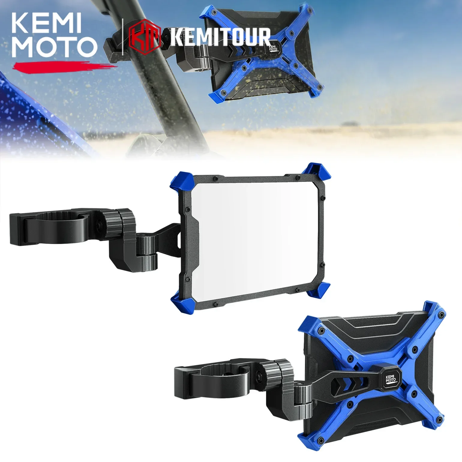 

UTV CNC Aluminum Side Mirrors Fits 1.65-2" Roll Bars Compatible with Polaris RZR for Can-Am Maverick X3 for Cfmoto Zforce