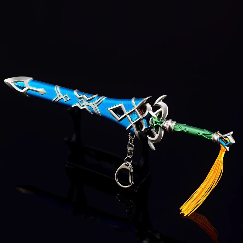 22cm/8.66in Goddess Sword Keychain With Scabbard Tears of The Kingdom Weapon Game Peripheralas Cosplay Sword Props Metal Crafts