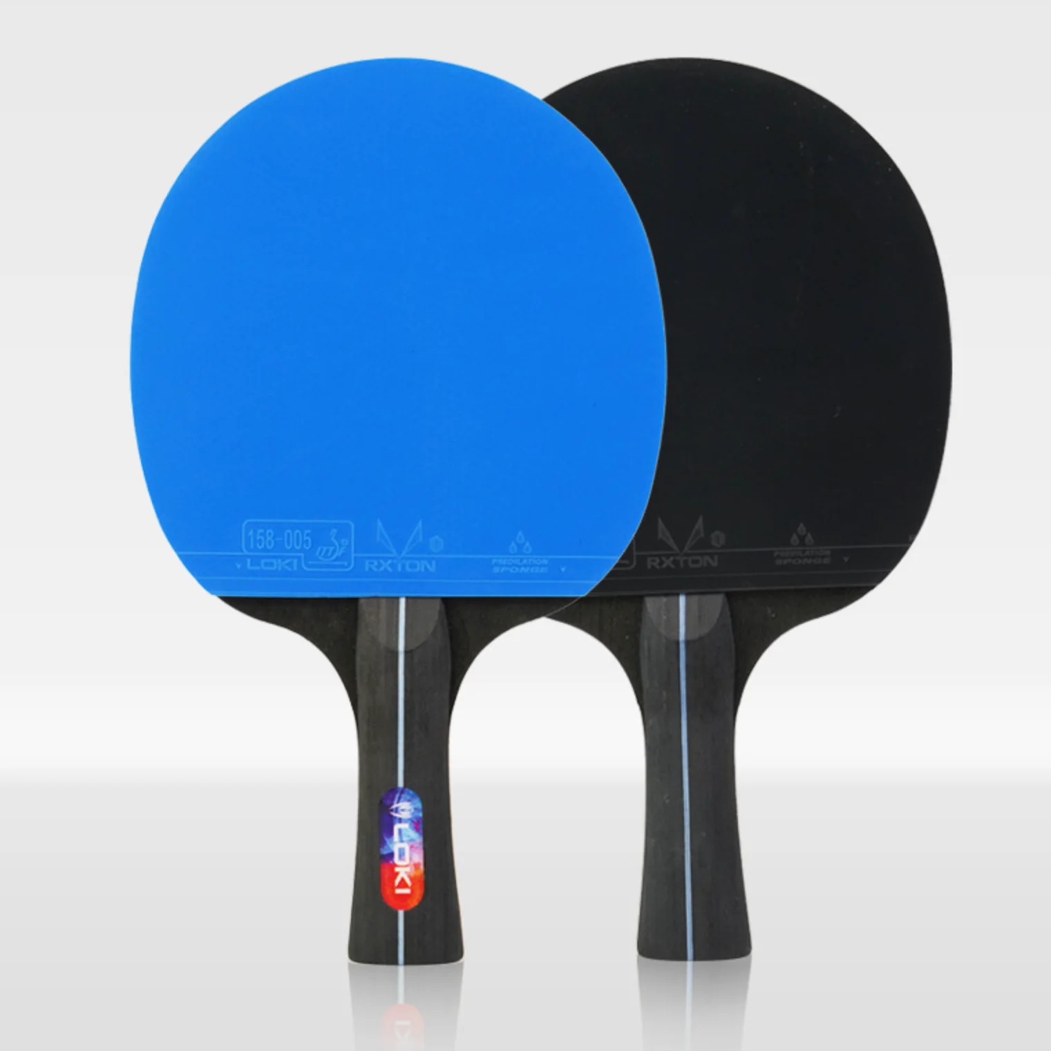 LOKI K5000 FL Manico lungo Racchetta da ping pong per intrattenimento domestico con gomma da ping pong di colore blu