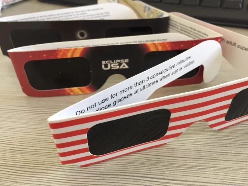5PCS Premium Eclipse Eyeglasses AAS Approved Solar Glasses CE and ISO Certified HD Filter Film Crisp Image Goggles Paper Eyewear