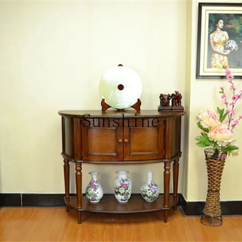 

Solid wood Xuanguantai American foyer semicircular two doors fashionable simple classical corridor