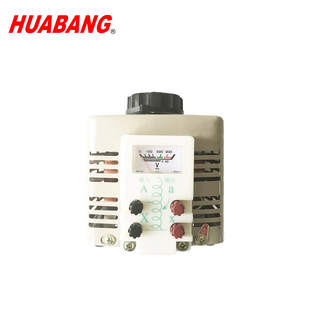 Single phase AC voltage regulator stabilizer 0-250v adjustable range 500W 2A 0.5kVA with analog meter display