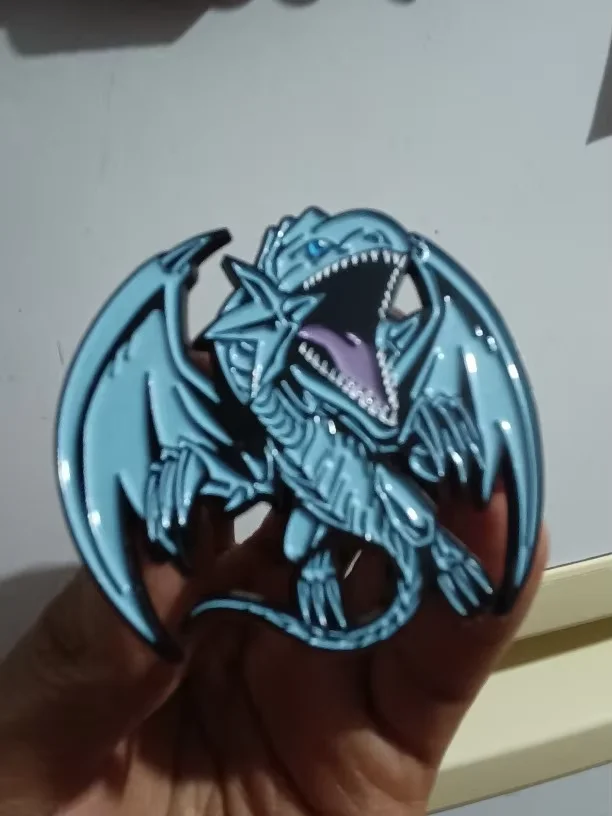 Anime Yu-Gi-Oh Blue-Eyes White Dragon Brooch Enamel Pin Anime Game Peripheral Badges Lapel Backpacks Jewelry Accessories Gift