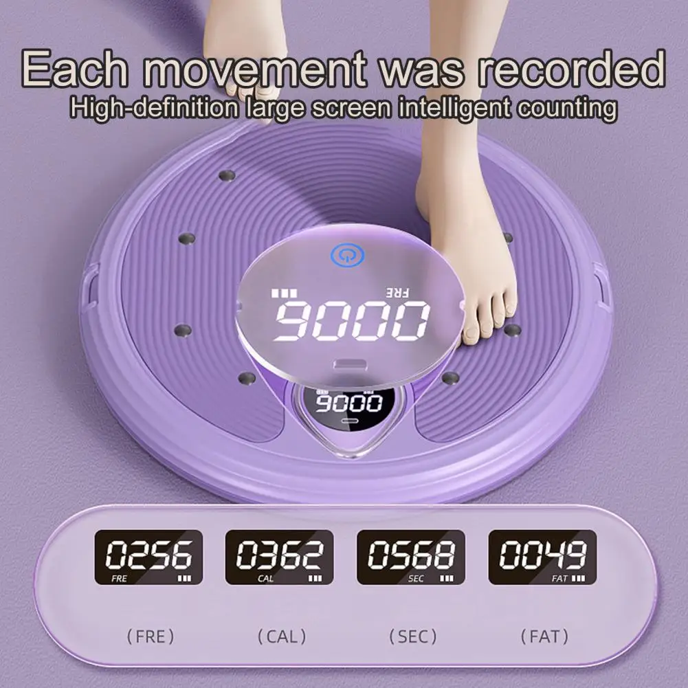 Balance Board Disc Digital Display Screen Waist Twisting Disc Round Smart Rotary Twist Fitness Equipment Twist Turntable