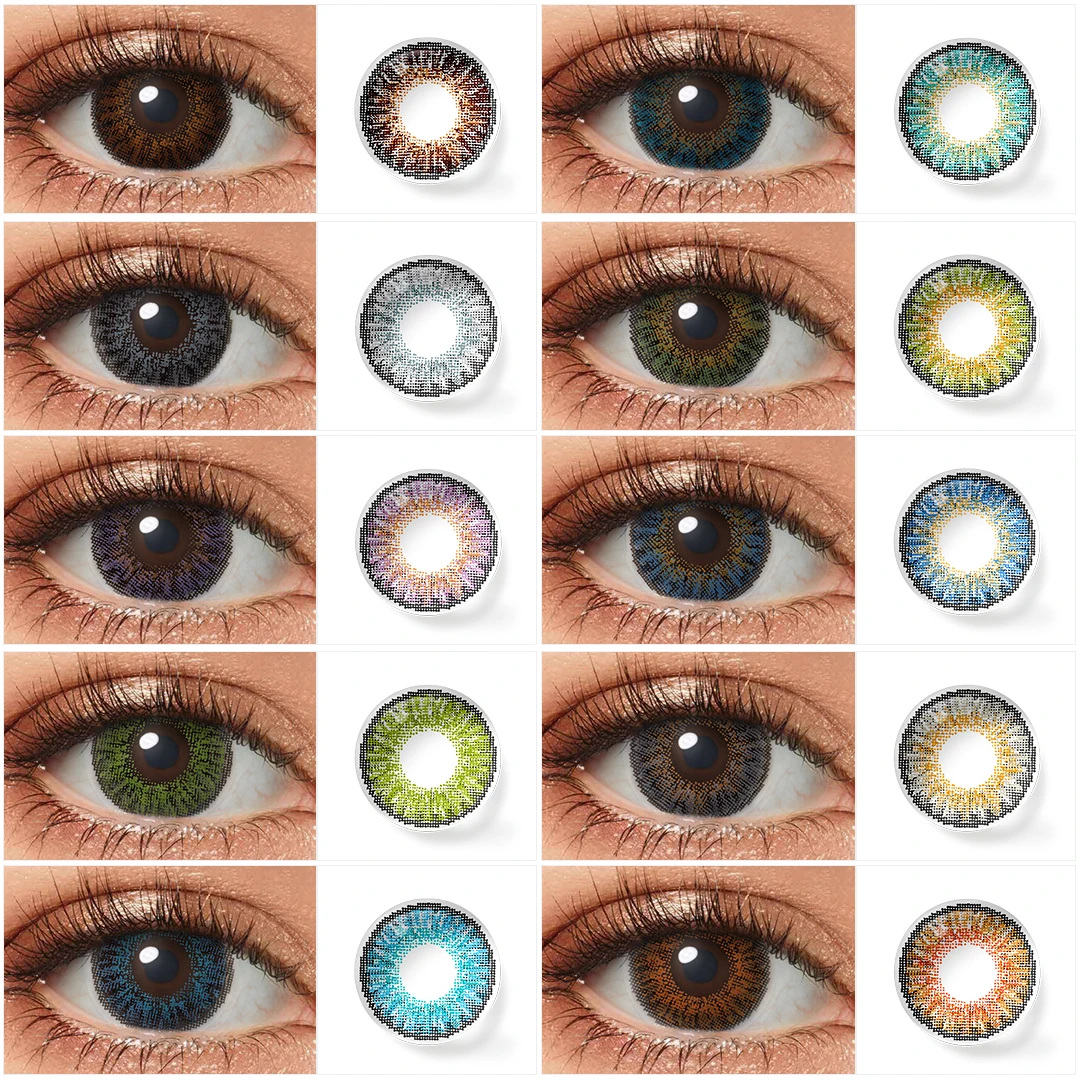 Magister Contact Lenses For Women Makeup 3 Tone Contact Lenses For Eyes Brown Pupils Colored Lenses 2pcs Colored Eye Lenses