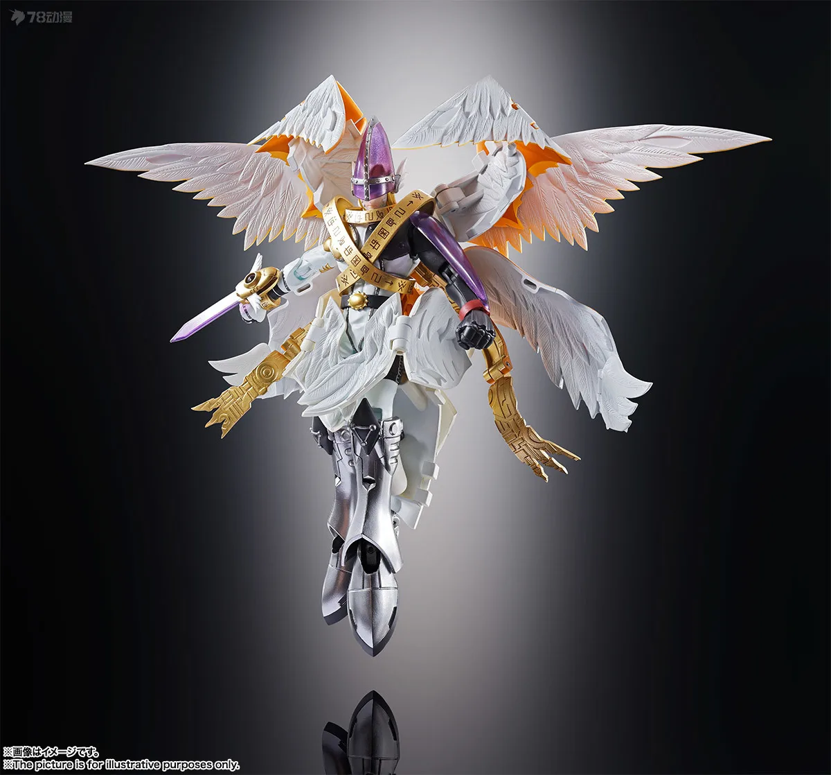 Bandai genuíno super evolução soul série digital tiranossauro série santo anjo besta transformando brinquedo modelo colecionável
