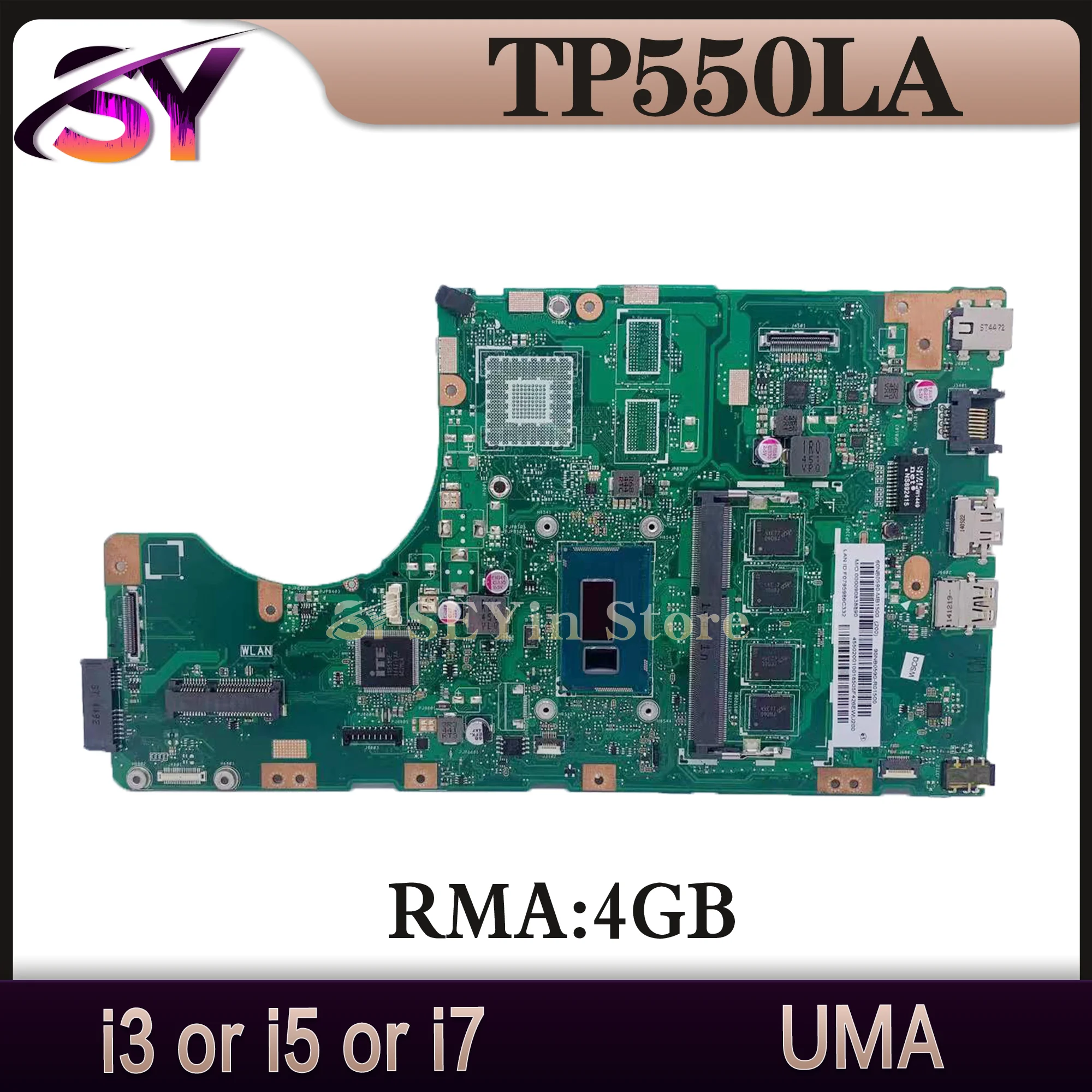 Mainboard For ASUS TP550LN TP550LD TP550LJ TP550LA TP550L J550LA J550LD Laptop Motherboard I3 I5 I7 4th Gen 4GB/RAM GT820M/UMA