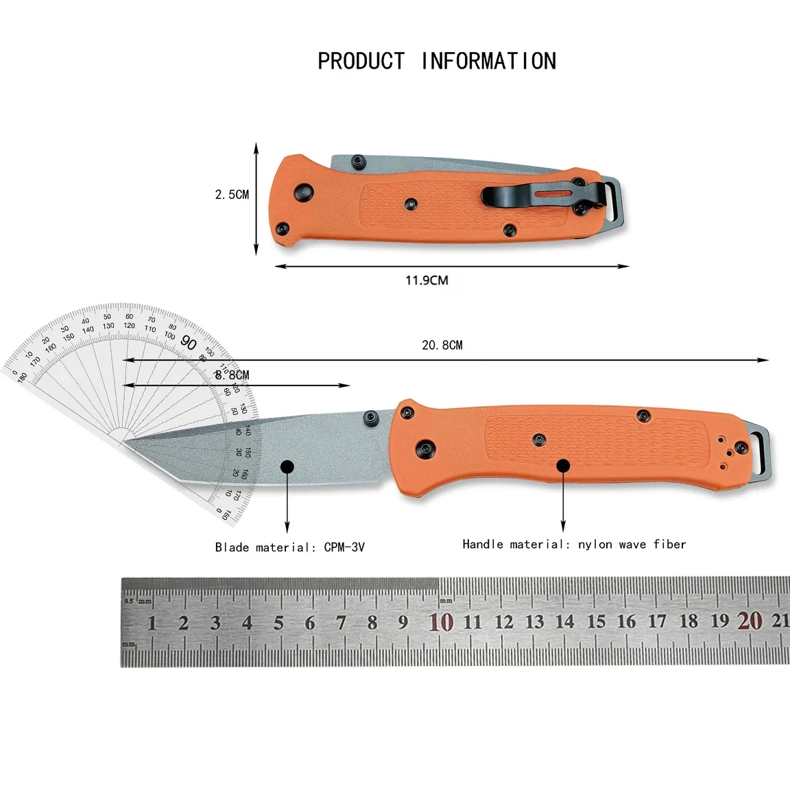 BM 537GY Bailout Folding Pocket Knife S35V Tanto Blade Nylon Wave Fiber Handles Outdoor Camping Hunting EDC Hand Tools