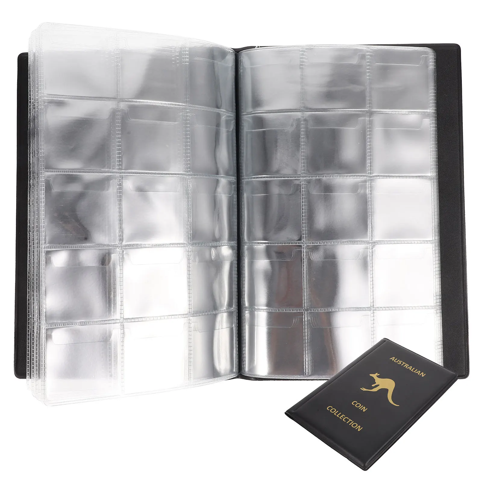 Album Book Portable Holder Transparent Classic Coin Book Pages Coin Storage Organizer