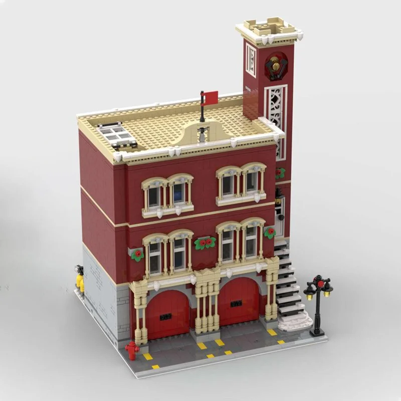 2886 قطعة MOC وحدات محطة إطفاء الشتاء وحدات نموذج اللبنات العمارة تجميع اللعب لتقوم بها بنفسك هدية الكريسماس الطوب الاطفال