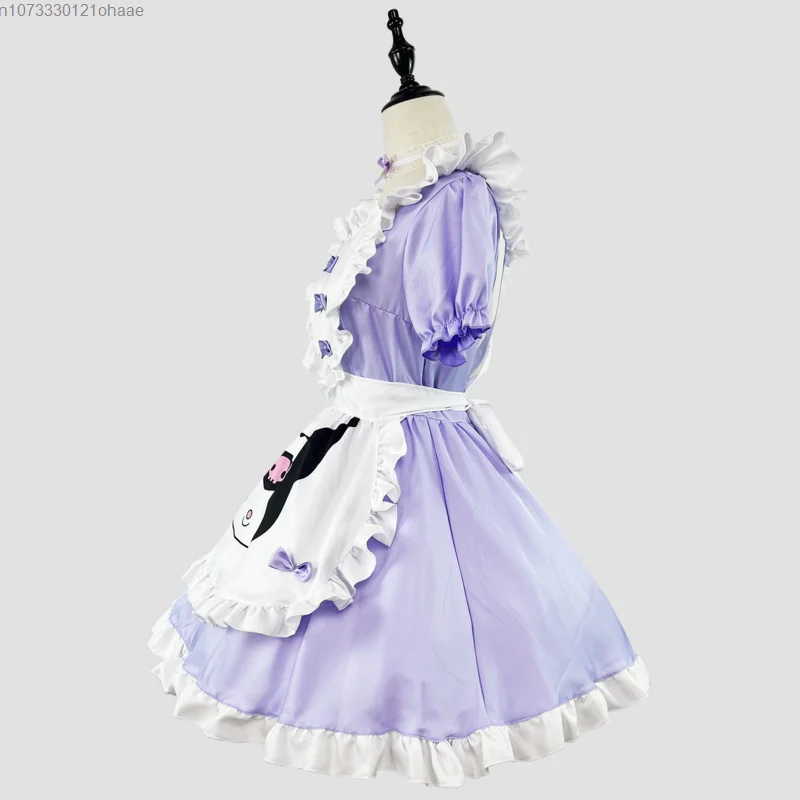 Sanrio Kuromi Cute Costume Elegant Dress For Women Y2k Japanese Style Sweet Lolita Dresses Female New Kawaii Clothes Top Skirt